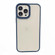 Macaron High Transparent PC Phone Case for iPhone 15 - Navy Blue