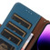 Genuine Leather Magnetic RFID Leather Phone Case for iPhone 15 - Blue
