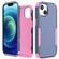 Commuter Shockproof TPU + PC Phone Case for iPhone 15 - Royal Blue+Pink