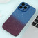Gradient Starry Silicone Phone Case with Lens Film for iPhone 15 - Blue Red