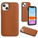 Leather Texture Full Coverage Phone Case for iPhone 15 - Brown