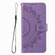 Totem Flower Embossed Leather Phone Case for iPhone 15 - Purple