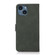 KHAZNEH Matte Texture Leather Phone Case for iPhone 15 - Green