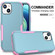 Commuter Shockproof TPU + PC Phone Case for iPhone 15 - Grey Green+Pink