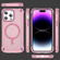 Skin Feel TPU + PC MagSafe Magnetic Phone Case for iPhone 15 - Transparent Pink