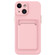 Skin Feel Card Contrast Color Button TPU Phone Case for iPhone 15 - Pink