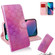 Colorful Magnetic Buckle Leather Phone Case for iPhone 15 - Pink