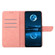 Stitching Embossed Leather Phone Case for iPhone 15 - Pink