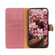 KHAZNEH Cowhide Texture Horizontal Flip Leather Phone Case for iPhone 15 - Pink