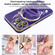 Multifunction Electroplating MagSafe Holder Phone Case for iPhone 15 - Dark Purple