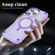 Skin Feel TPU + PC MagSafe Magnetic Phone Case for iPhone 15 - Transparent Purple