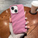 Solid Color Wave Texture TPU Phone Case for iPhone 15 - Taro Purple