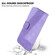 7-shaped Embossed Leather Phone Case for iPhone 15 - Purple