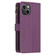 9 Card Slots Zipper Wallet Leather Flip Phone Case for iPhone 15 - Dark Purple