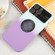 Gradient Silicone Shockproof Magsafe Phone Case with Lens Film for iPhone 15 - White Purple