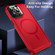 Shield Armor MagSafe TPU Hybrid PC Phone Case for iPhone 15 - Red