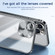 Metal Frame Frosted PC Shockproof Phone Case for iPhone 15 - Silver