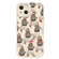 Liquid Silicone Pedestrians Pattern Phone Case for iPhone 15 - Beige