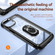 TPU + PC Lens Protection Phone Case with Ring Holder for iPhone 15 Plus - Black