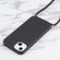 Wheat Straw TPU Shockproof Phone Case with Neck Lanyard for iPhone 15 Plus - Black