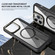 MagSafe Carbon Fiber Transparent Back Panel Phone Case for iPhone 15 Plus - Black Transparent Black