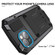 R-JUST Shockproof Life Waterproof Dust-proof Metal + Silicone Phone Case with Holder for iPhone 15 Plus - Black