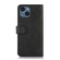 Cow Texture Leather Phone Case for iPhone 15 Plus - Black