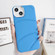 Electroplating Liquid Down Jacket TPU Phone Case for iPhone 15 Plus - Blue