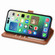 Retro Solid Color Buckle Leather Phone Case for iPhone 15 Plus - Brown
