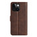 Dual-side Magnetic Buckle Horizontal Flip Leather Phone Case for iPhone 15 Plus - Brown