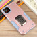 Ring Holder Non-slip Shockproof Armor Phone Case for iPhone 15 Plus - Rose Gold