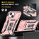 Armor PC + TPU Camera Shield Phone Case for iPhone 15 Plus - Rose Gold