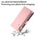 ESEBLE Retro Frosted RFID Flip Leather Phone Case for iPhone 15 Plus - Rose Gold