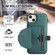 Shockproof Leather Phone Case with Card Holder for iPhone 15 Plus - Green