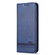 AZNS Magnetic Calf Texture Leather Phone Case for iPhone 15 Plus - Dark Blu