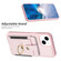 BF27 Metal Ring Card Bag Holder Phone Case for iPhone 15 Plus - Pink