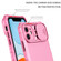 Stereoscopic Holder Sliding Camshield Phone Case for iPhone 15 Plus - Pink