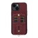 ABEEL Litchi Texture Card Bag PU Phone Case for iPhone 15 Plus - Purple