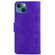 Skin Feel Pure Color Flip Leather Phone Case for iPhone 15 Plus - Purple