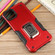 Ring Holder Non-slip Shockproof Armor Phone Case for iPhone 15 Plus - Red