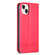 AZNS Magnetic Calf Texture Leather Phone Case for iPhone 15 Plus - Red