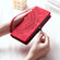 Multi-Card Totem Zipper Leather Phone Case for iPhone 15 Plus - Red