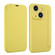 Imitate Liquid Skin Feel Leather Phone Case with Card Slots for iPhone 15 Plus - Yellow