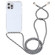 Transparent Acrylic Airbag Shockproof Phone Protective Case with Lanyard for iPhone 15 Plus - Zebra