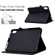 Rhombus Embossed Leather Smart Tablet Case for iPad 10th Gen 10.9 2022 - Black