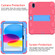 Two-Color Robot Shockproof Silicone + PC Protective Tablet Case for iPad 10th Gen 10.9 2022 - Rose Red + Blue