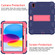 Two-Color Robot Shockproof Silicone + PC Protective Tablet Case for iPad 10th Gen 10.9 2022 - Navy Blue + Rose Red