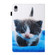 Coloured Drawing Stitching Smart Leather Tablet Case for iPad 10th Gen 10.9 2022 - Blue White Cat