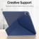 Multi-folding TPU Leather Smart Tablet Case for iPad 10th Gen 10.9 2022 - Gold