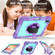 360 Degree Rotation Shockproof Silicone + PC Tablet Case for iPad 10th Gen 10.9 2022 - Purple + Mint Green